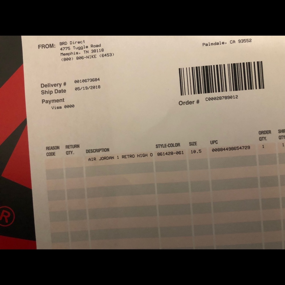 Jordan 1 homage to home ds size 10.5 - Picture 8 of 8